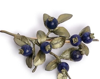 Ladies Michael Michaud Blueberry Brooch Great Gift