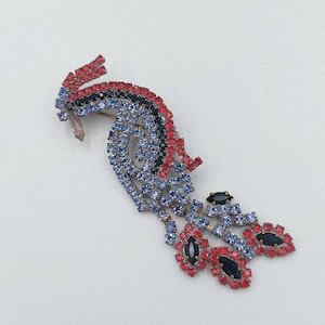 Vintage Magic Bird Brooch Old Czech, Crystal Glass, Jablonec-nad-Nicoy, Czech Crystal, Art Deco