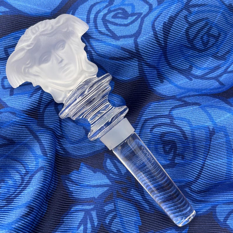 Versace - Vintage autentisk Versace flaskpropp / Rosenthal Versace kristallglasflaskpropp / medusahuvud / originalask / utmärkt present bild 3