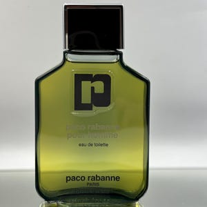 VTG Paco Rabanne Pour Homme EDT Splash 120 ml Boîte complète vintage des années 1970