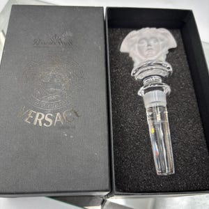 Versace - Vintage autentisk Versace flaskpropp / Rosenthal Versace kristallglasflaskpropp / medusahuvud / originalask / utmärkt present bild 5