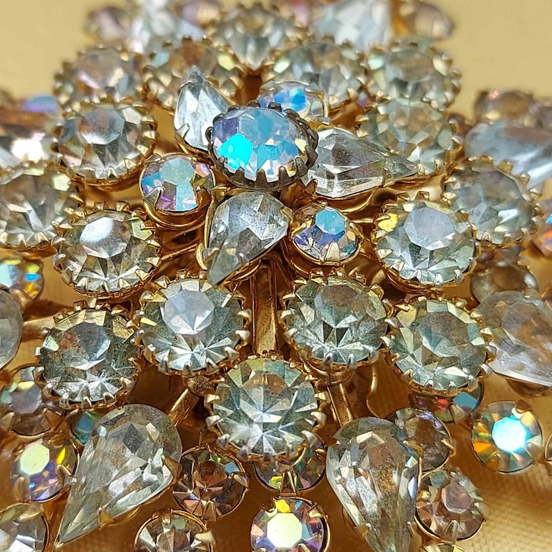Vintage Juliana Rhinestone Snowflake Very Large Brooch - Etsy