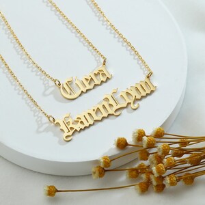 Brass Name Necklace Etsy UK