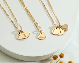 Kleine familienaam ketting, aangepaste gouden naam ketting, ketting voor haar, gepersonaliseerd cadeau voor mama, sieraden voor vrouw, Moederdag cadeau voor haar