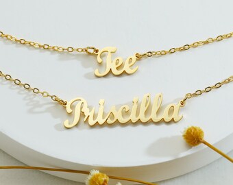 Dainty Name Necklace, Kids Name Necklace, Gold Nameplate Necklace, Personalized Gifts For Kids, Birthday Gifts, Christmas Gifts For Kids