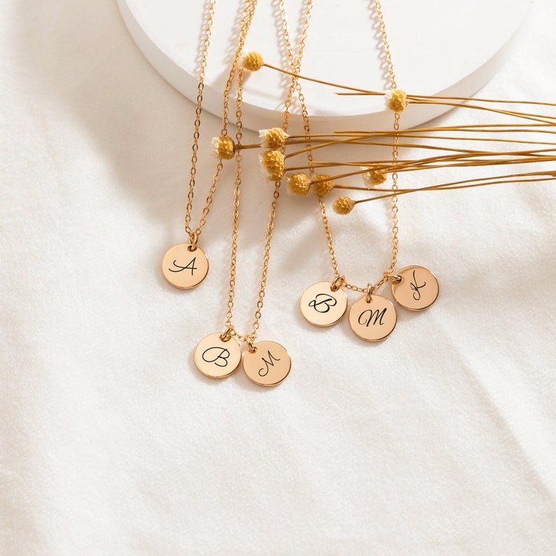 Dainty Initial Necklace,Gold Letter Necklace Personalized,Gold Jewelry,Custom Necklace For Woman ,Mothers Necklace Gifts,Gifts For Grandma image 1