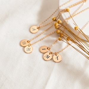 Dainty Initial Necklace,Gold Letter Necklace Personalized,Gold Jewelry,Custom Necklace For Woman ,Mothers Necklace Gifts,Gifts For Grandma image 3