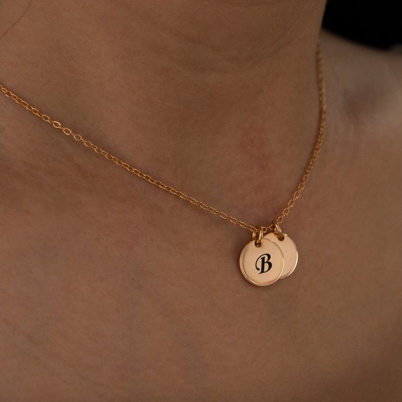 Dainty Initial Necklace,Gold Letter Necklace Personalized,Gold Jewelry,Custom Necklace For Woman ,Mothers Necklace Gifts,Gifts For Grandma image 5