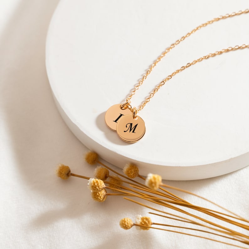 Dainty Initial Necklace,Gold Letter Necklace Personalized,Gold Jewelry,Custom Necklace For Woman ,Mothers Necklace Gifts,Gifts For Grandma image 6