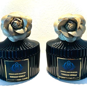 Kerzen/Sojakerzen/Tabak Vanille/Sojawachs/Tabak/Vanille/Duftkerzen/Sojawachskerzen/Wohndekor/Luxury Home/Luxuskerzen/12oz/Sojawachs
