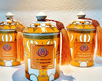 candles/Orange Blossom fragrance/ Soy Candles/8OZ/Soy candle/Scented Candle/ Orange Blossom/vegan candle/Essential oils/luxury scent/soy wax