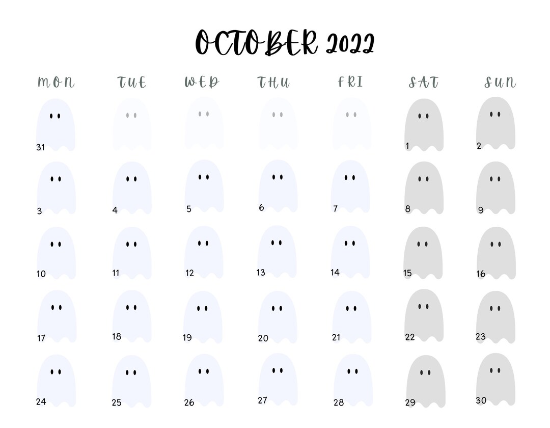 Digital Printable Calendar Word 2022