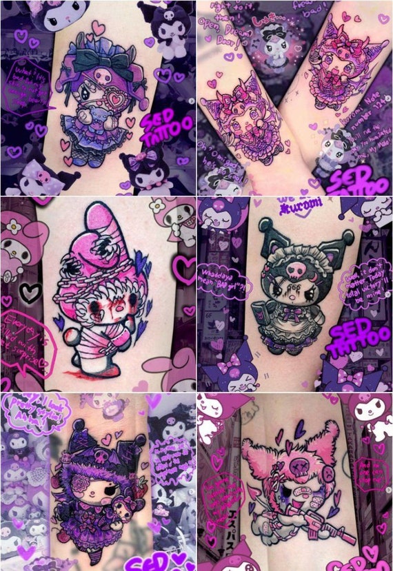 Abbie Hoskin Tattoo  Teeny Kuromi for Melissa  next to a healed ghostie  Would love to do more Sanrio pieces message me to discuss your ideas            