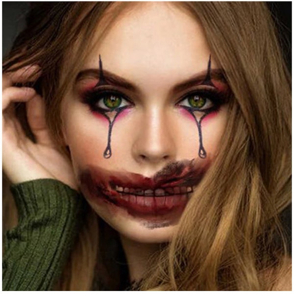 Halloween Lip Tattoo Etsy Canada