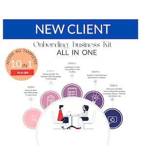 New Client Onboarding Bundle,Onboarding Employee Welcome kit ,Virtual Assistant,Social Media Manager,Business Coach ,Editable Canva Template