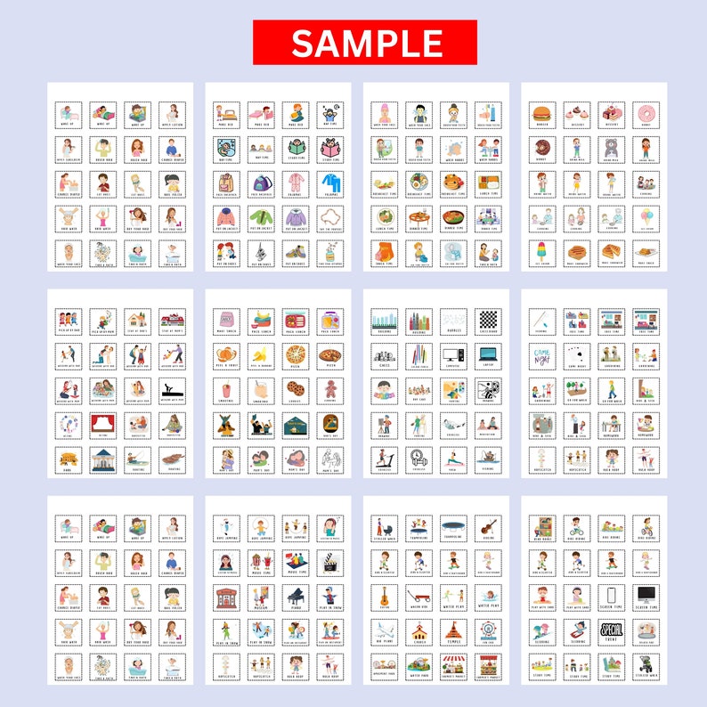 Routine Flash Cards & Charts for Kids Printable, Editable Daily Kids ...