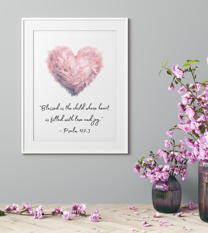 Bible Verse Nursery Wall Art Set of 3 Prints Girl's Room Etsy