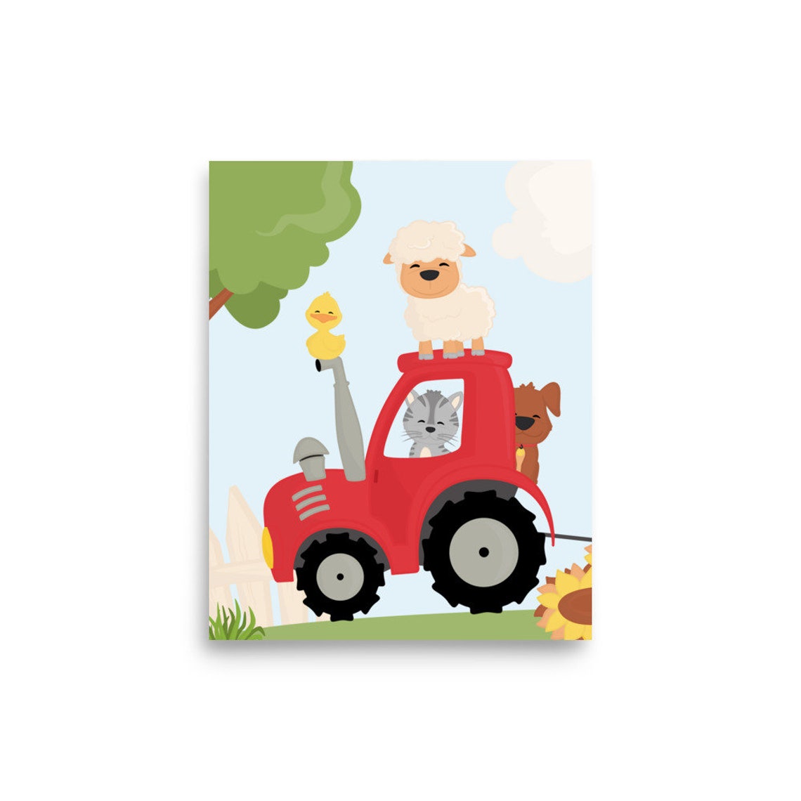 Farm Animals Nursery Artwork Framed Baby Animal Decor for Etsy