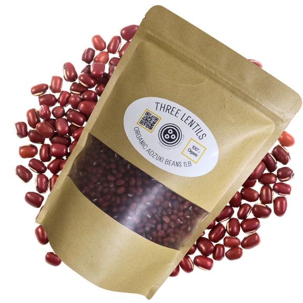 Pure Organic Adzuki Beans | Nutrient-Rich Legumes for Healthy Cooking and Plant-Powered Delights | Non-GMO, Gluten-Free, Vegan-Friendly