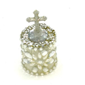 Toothbrush Toppers: &quot;SNOW QUEEN&quot; -  Bedazzled Toothbrush Cover - Unique, Beautiful Bathroom Accesseory -  Handcrafted
