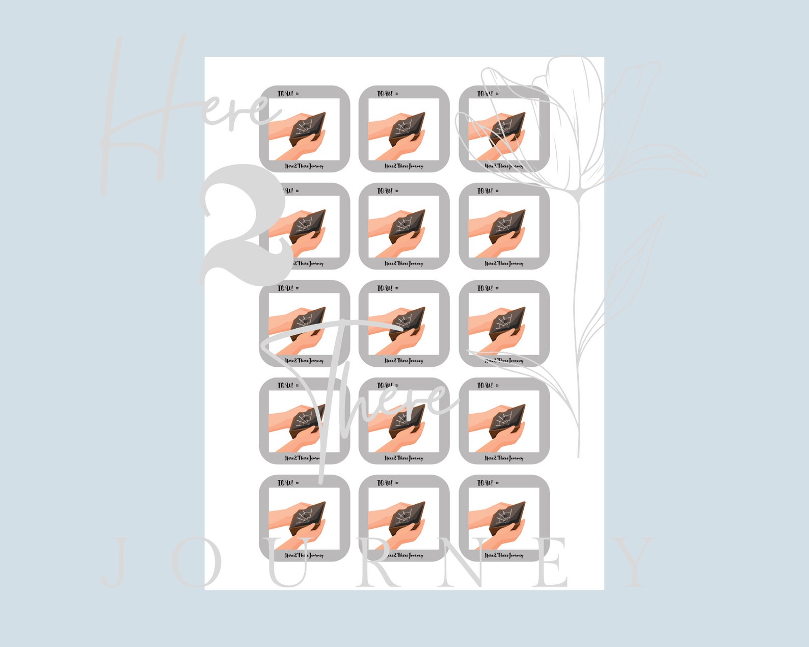 IOU Slips PNG Instant Download Letter Etsy