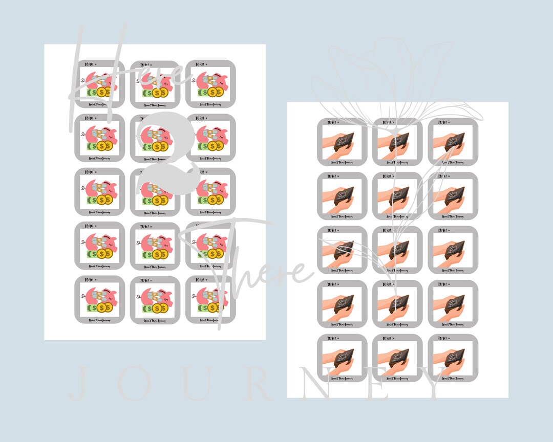 IOU Slips PNG Instant Download Letter Etsy