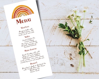Thanksgiving Menu Card  INSTANT DOWNLOAD Canva Template, Friendsgiving Thankful AF,Menu Printable Fall Thanksgiving Dinner Menu