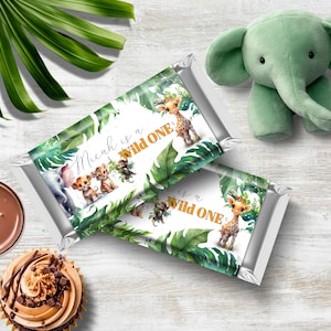Chocolate Wrapper, INSTANT DOWNLOAD, printable chocolate wrapper, editable chocolate bar wrapper, Wild One chocolate wrapper