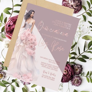 Quinceañera Invitation, INSTANT DOWNLOAD, Quinceañera Invite, Mis Quince 15 Anos, Mis Quince Anos, !5th Birthday Party, Sweet 16