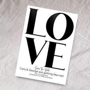 Save the Date, INSTANT DOWNLOAD, Love Save the Date, Hochzeitsankündigung, minimal, modern, Typografie Save the Date Karte, #CBW01