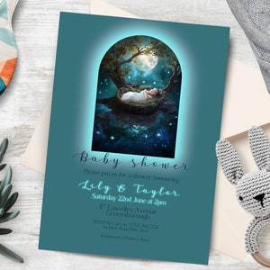Fantasy Baby Shower invitation, INSTANT DOWNLOAD, mystical, magical, Myth, digital baby shower, gender neutral, couples invite