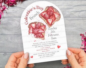 Galentines Brunch Valentines Day Invitation INSTANT DOWNLOAD Single Girly Lunch Valentine's Galentine's invite Canva Template plus evite