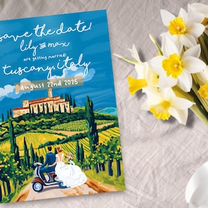 Italian Wedding Save the Date, INSTANT DOWNLOAD, Tuscan Wedding, Amalfi Invitation, Italy Theme Invite, Destination Wedding, Siena, Sicily