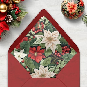 Fodere per buste natalizie, DOWNLOAD IMMEDIATO, Fodera per buste natalizie, Lettera di Natale, Matrimonio di Natale, Cartolina di Natale, Fodera invernale