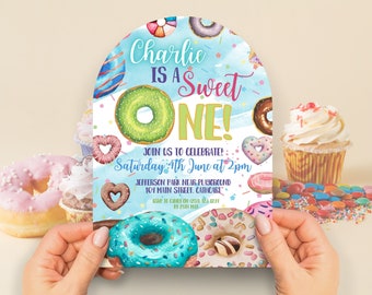 Sweet One, Boy First Birthday Invitation, INSTANT DOWNLOAD, edit in Canva, He's a sweet one, 1st party invite, gender neutral first birthday