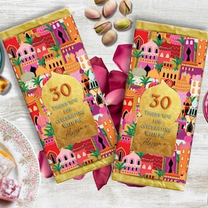 Marokkanische Schokoladenverpackung, INSTANT DOWNLOAD, druckbare Schokoladenverpackung, bearbeitbare Schokoladenverpackung, Partybevorzugung, Schokoladenverpackung