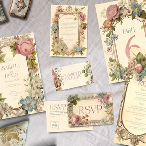 Viktorianische Hochzeitseinladung, SOFORTIGER DOWNLOAD, Viktorianische Hochzeitseinladung, Vintage Hochzeitseinladung, Jane Austen