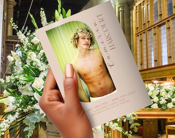 Minimal Funeral  Program, INSTANT DOWNLOAD, Obituary, Celebration of Life, Photo obituary, Memorial Service, Church Program, modern program