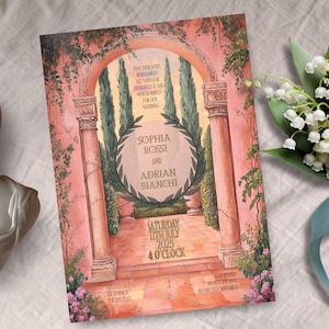 Tuscan Wedding Invitation, INSTANT DOWNLOAD, Italian Wedding Invitation, Positano wedding, Amalfi Coast, terracotta, sage, Tuscany, Siena