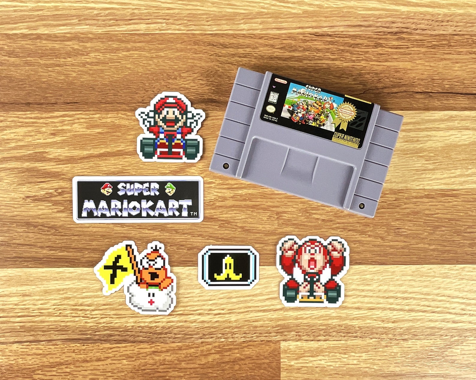 Super Mario Kart Sticker Set 16 Pieces Etsy