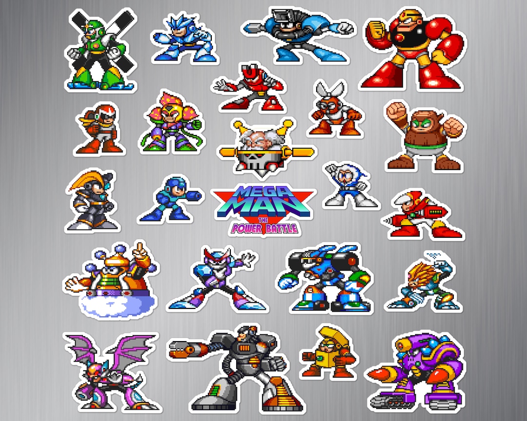 Mega Man the Power Battle Arcade Magnet Set 23 Pieces - Etsy