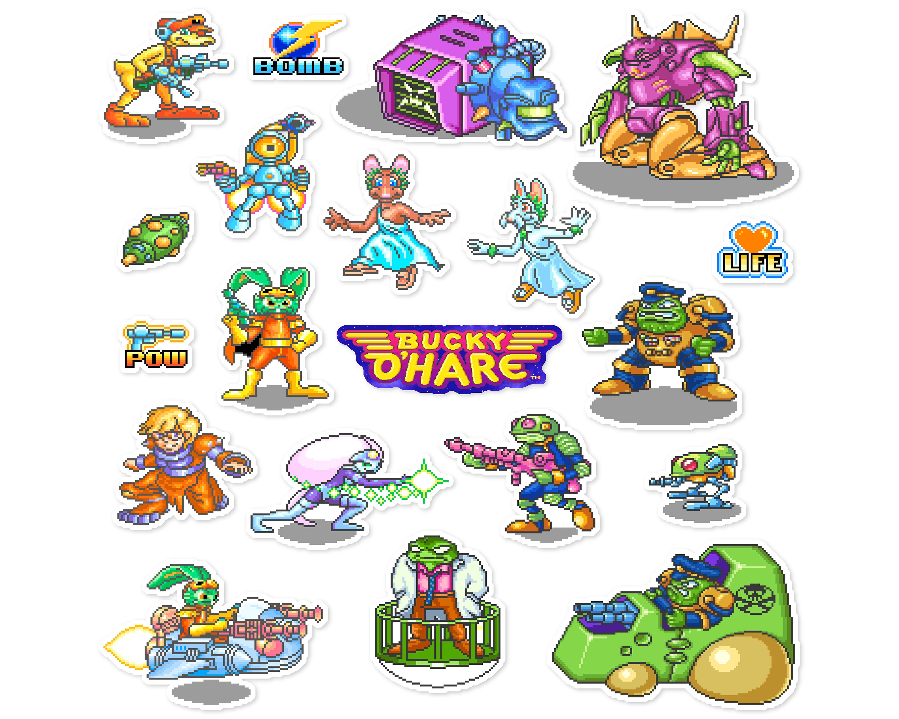 Bucky O'hare Sticker Set 20 Pieces Etsy