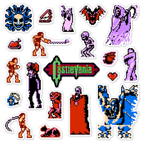 Castlevania 1 NES Sticker Set (20 Pieces)
