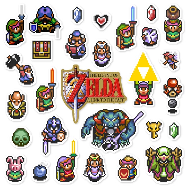 Juego de pegatinas The Legend of Zelda Un vínculo con el pasado (29 piezas)
