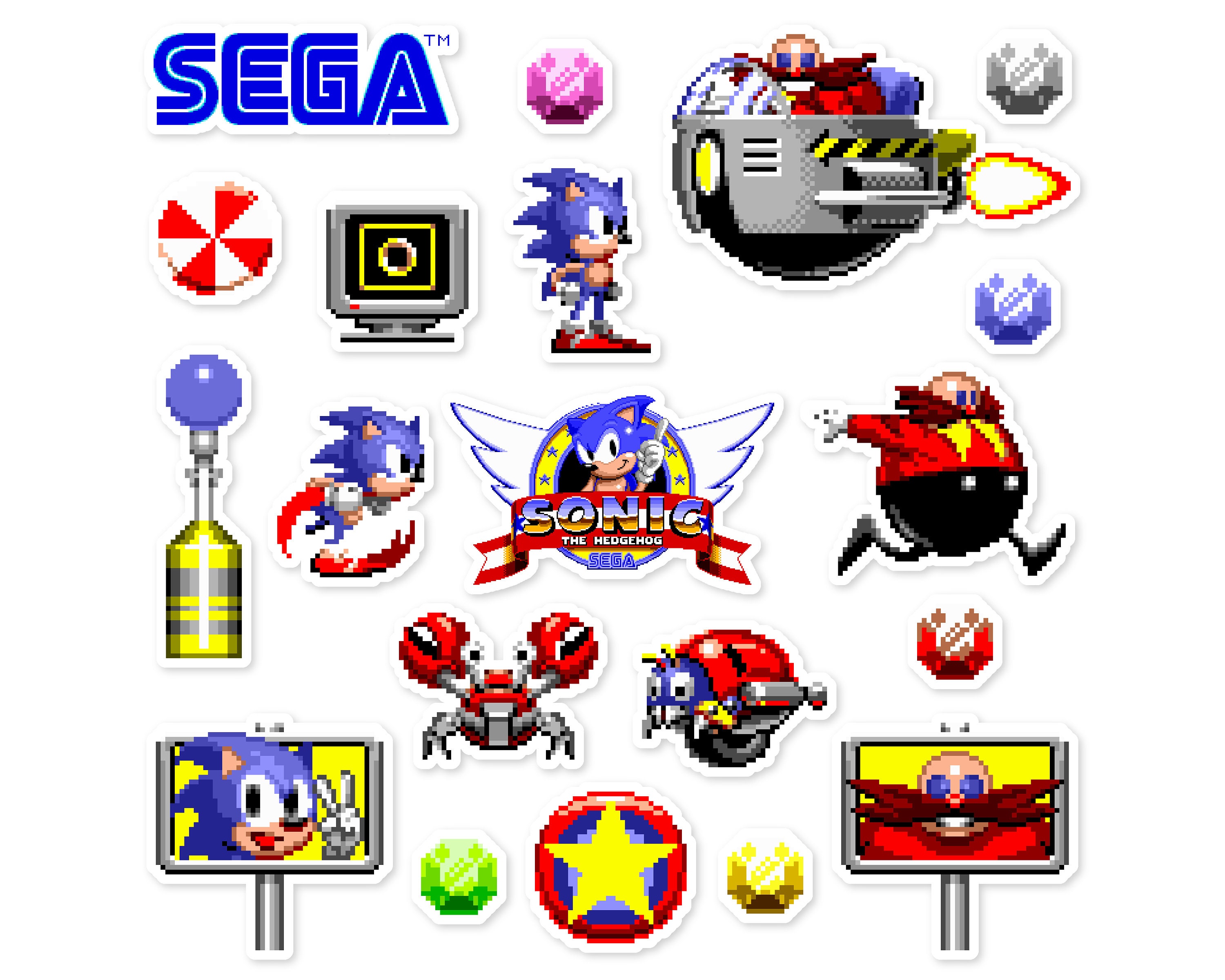 Sonic the Hedgehog Sticker Set 20 Pieces 