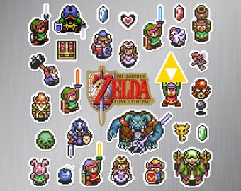 The Legend of Zelda A Link to the Past Magnet Set (29 Pieces)