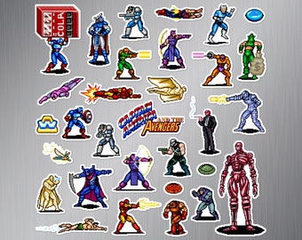 Captain America and the Avengers Arcade Game Magnet Set (31 Pieces)