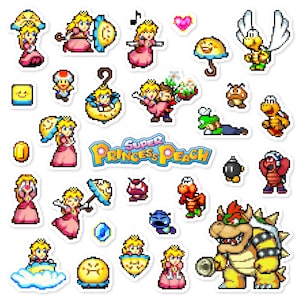 Super Princess Peach Sticker Set (29 Pieces)