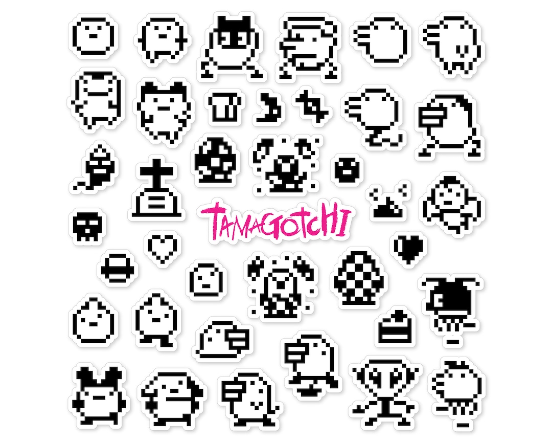 Tamagotchi Original P1 & P2 Sticker Set 39 Pieces Etsy