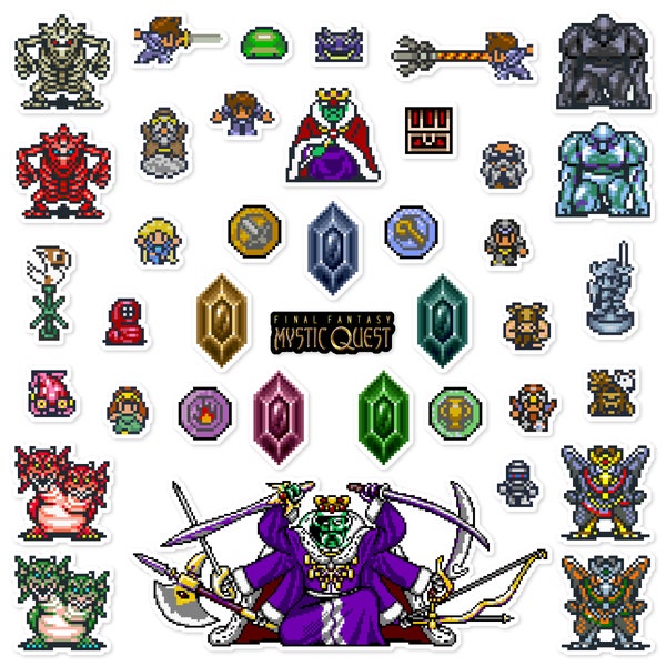 Final Fantasy: Mystic Quest Sticker Set (39 Pieces)